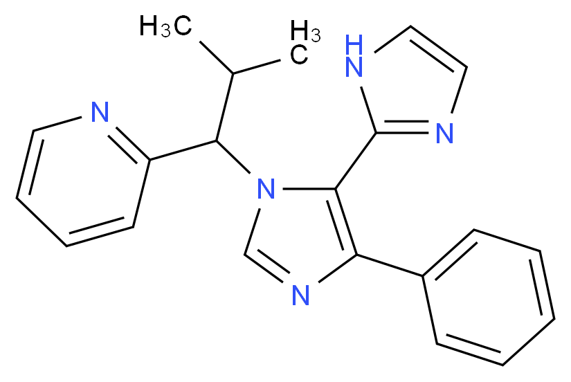 3'-(2-methyl-1-pyridin-2-ylpropyl)-5'-phenyl-1H,3'H-2,4'-biimidazole_分子结构_CAS_)