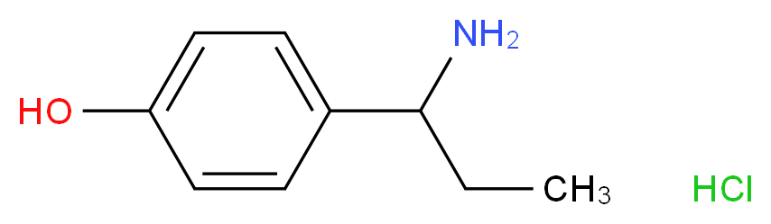 4-(1-Aminopropyl)phenol hydrochloride_分子结构_CAS_1135288-77-5)