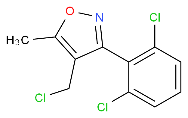 4-(Chloromethyl)-3-(2,6-dichlorophenyl)-5-methylisoxazole_分子结构_CAS_303225-22-1)