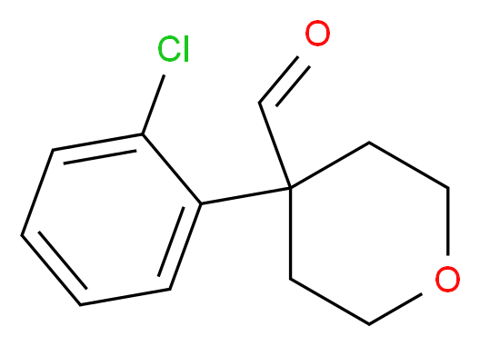 4-2-氯苯基四氢-2H-吡喃-4-甲醛_分子结构_CAS_902836-47-9)