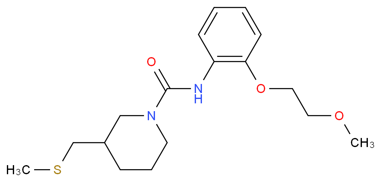 N-[2-(2-methoxyethoxy)phenyl]-3-[(methylthio)methyl]piperidine-1-carboxamide_分子结构_CAS_)