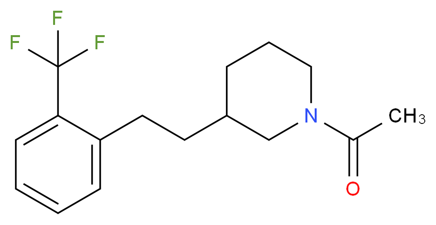 1-acetyl-3-{2-[2-(trifluoromethyl)phenyl]ethyl}piperidine_分子结构_CAS_)