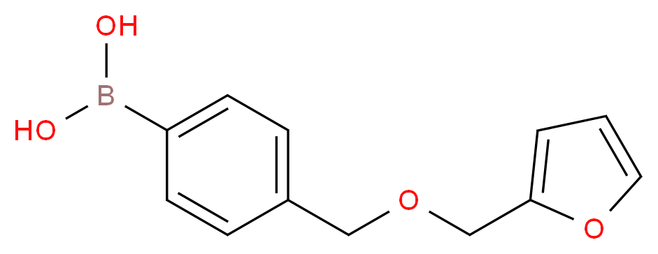 (4-((Furan-2-ylmethoxy)methyl)phenyl)boronic acid_分子结构_CAS_1256358-66-3)