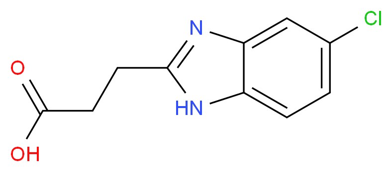 3-(5-Chloro-1H-benzoimidazol-2-yl)-propionic acid_分子结构_CAS_82138-56-5)