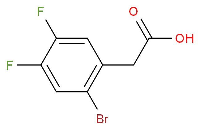 2-(2-bromo-4,5-difluorophenyl)acetic acid_分子结构_CAS_883502-07-6