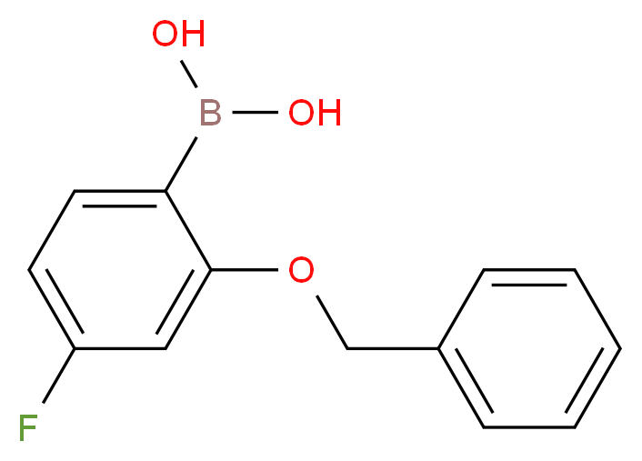 2-苄氧基-4-氟苯硼酸_分子结构_CAS_848779-87-3)
