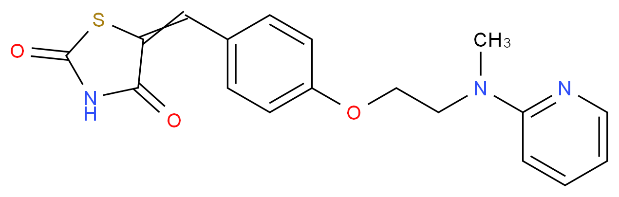 5-[4-[2-[N-Methyl-N-(2-pyridinyl)aMino]ethoxy]benzylidene]-2,4-thiazolidinedione_分子结构_CAS_122320-74-5)