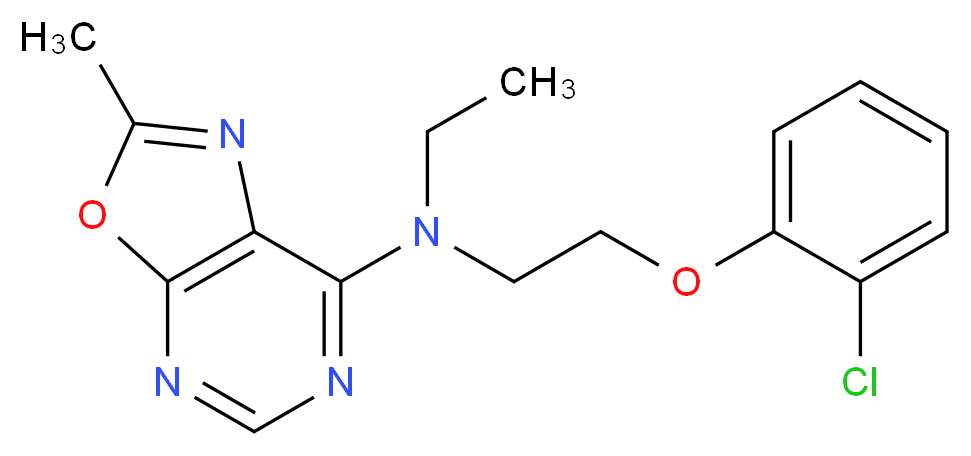 N-[2-(2-chlorophenoxy)ethyl]-N-ethyl-2-methyl[1,3]oxazolo[5,4-d]pyrimidin-7-amine_分子结构_CAS_)