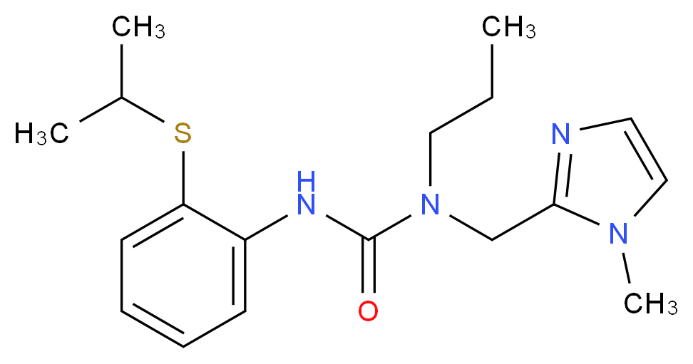 N'-[2-(isopropylthio)phenyl]-N-[(1-methyl-1H-imidazol-2-yl)methyl]-N-propylurea_分子结构_CAS_)