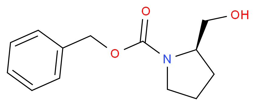 benzyl (2R)-2-(hydroxymethyl)pyrrolidine-1-carboxylate_分子结构_CAS_72597-18-3