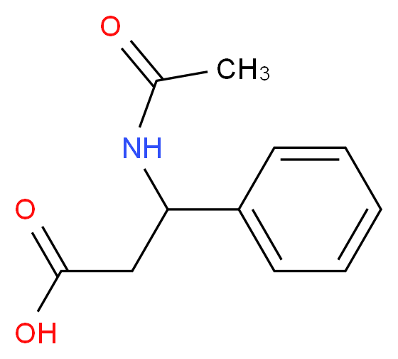 3-acetamido-3-phenylpropanoic acid_分子结构_CAS_40638-98-0