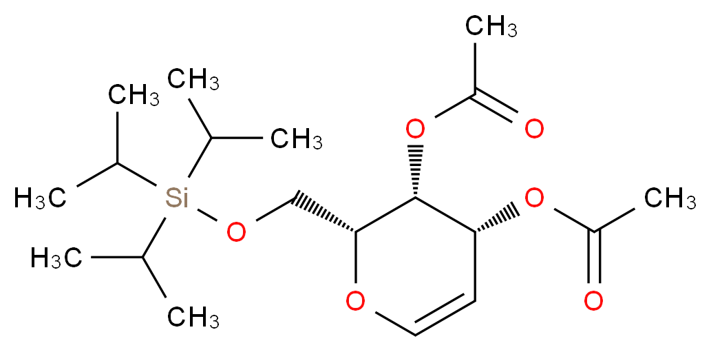 3,4-Di-O-acetyl-6-O-(triisopropylsilyl)-D-galactal_分子结构_CAS_312692-92-5)