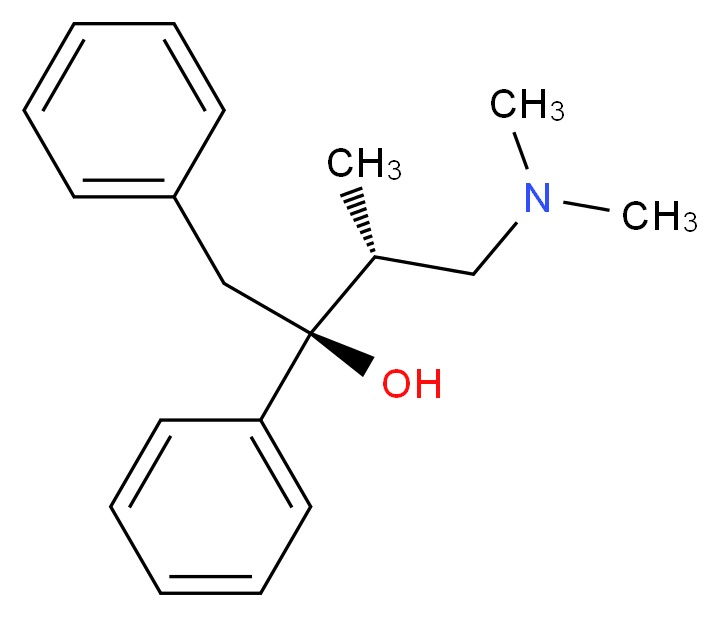 (2S,3R)-4-(dimethylamino)-3-methyl-1,2-diphenylbutan-2-ol_分子结构_CAS_38345-66-3