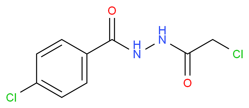 4-chloro-N'-(2-chloroacetyl)benzohydrazide_分子结构_CAS_50677-27-5