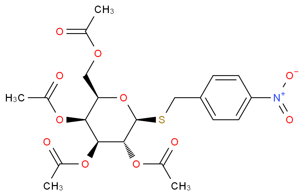 4-Nitrobenzyl 2,3,4,6-Tetra-O-acetyl-1-thio-β-D-galactopryranoside_分子结构_CAS_35785-42-3)