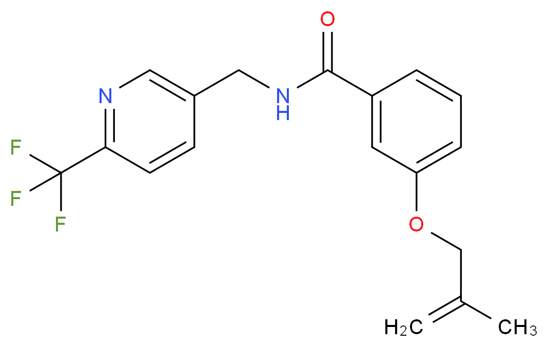 3-[(2-methylprop-2-en-1-yl)oxy]-N-{[6-(trifluoromethyl)pyridin-3-yl]methyl}benzamide_分子结构_CAS_)