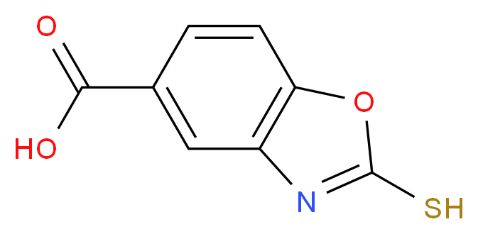 2-sulfanyl-1,3-benzoxazole-5-carboxylic acid_分子结构_CAS_7341-98-2