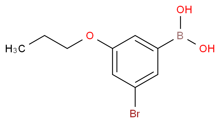 (3-bromo-5-propoxyphenyl)boronic acid_分子结构_CAS_871126-27-1