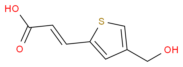 (2E)-3-[4-(hydroxymethyl)thiophen-2-yl]prop-2-enoic acid_分子结构_CAS_915923-92-1