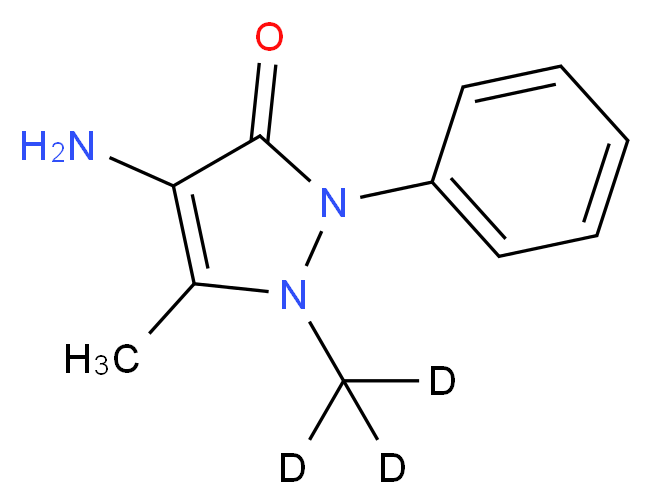 4-Aminophenazone-d3_分子结构_CAS_)