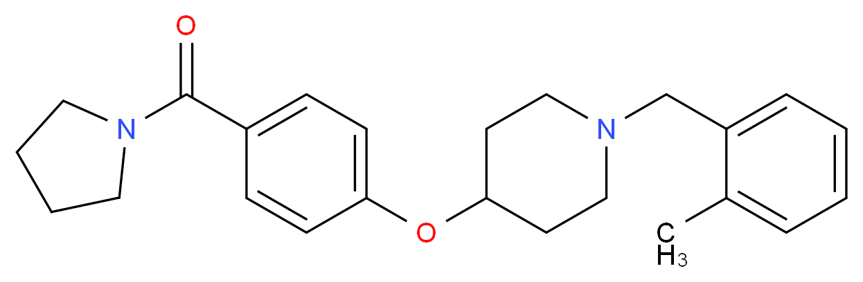 1-(2-methylbenzyl)-4-[4-(1-pyrrolidinylcarbonyl)phenoxy]piperidine_分子结构_CAS_)