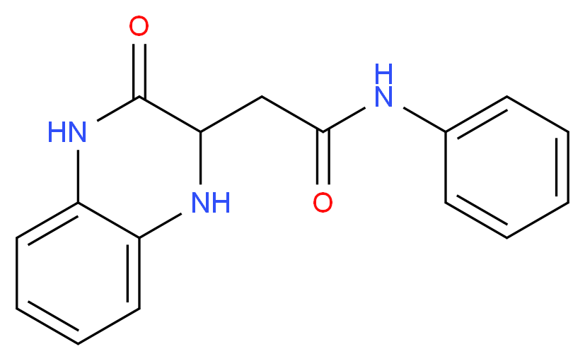 2-(3-oxo-1,2,3,4-tetrahydroquinoxalin-2-yl)-N-phenylacetamide_分子结构_CAS_36932-40-8