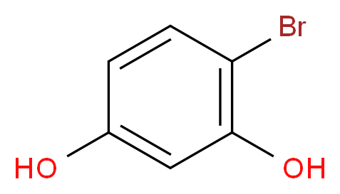 4-bromobenzene-1,3-diol_分子结构_CAS_6626-15-9