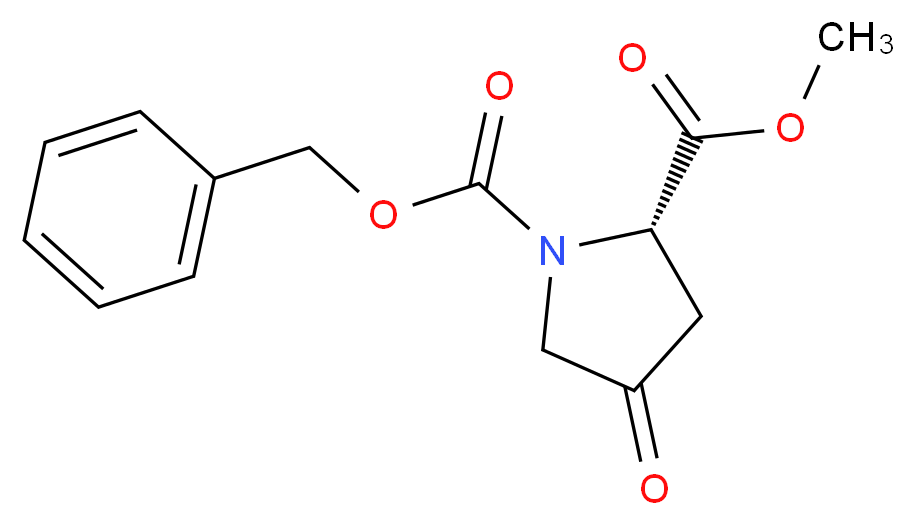 (S)-L-Benzyl 2-methyl 4-oxopyrrolidine-1,2-dicarboxyl_分子结构_CAS_16217-15-5)