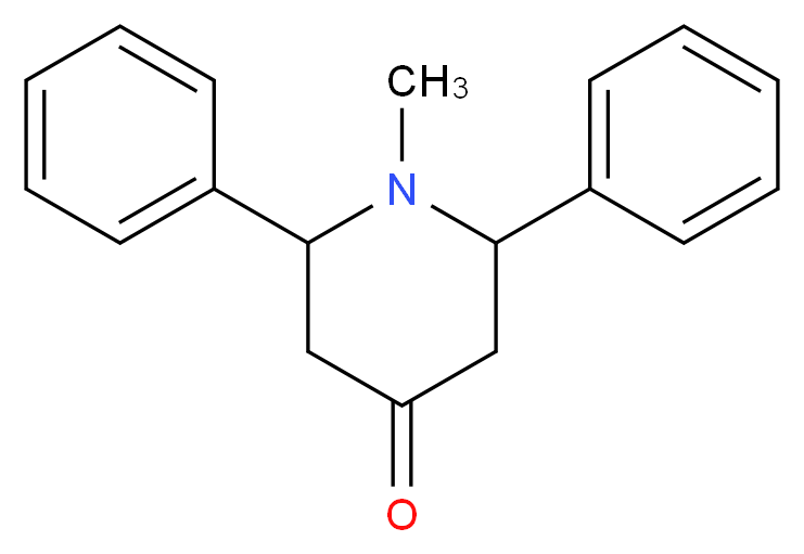 1-methyl-2,6-diphenylpiperidin-4-one_分子结构_CAS_5554-56-3)