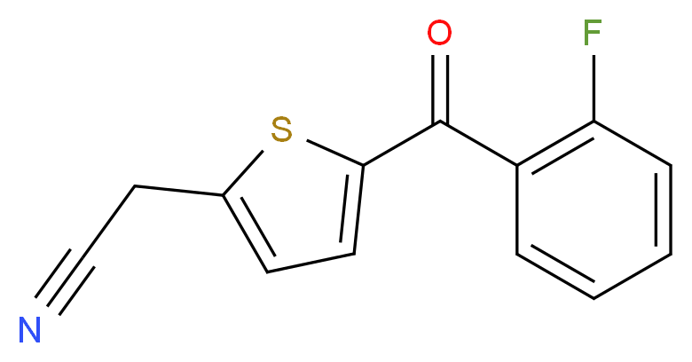 2-[5-(2-Fluorobenzoyl)-2-thienyl]acetonitrile_分子结构_CAS_)