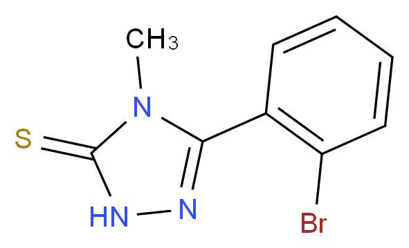 5-(2-bromophenyl)-4-methyl-2,4-dihydro-3H-1,2,4-triazole-3-thione_分子结构_CAS_58064-57-6)