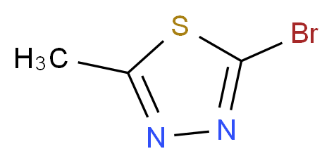 2-Bromo-5-methyl-1,3,4-thiadiazole_分子结构_CAS_54044-79-0)