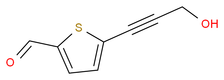 5-(3-hydroxyprop-1-yn-1-yl)thiophene-2-carbaldehyde_分子结构_CAS_133665-84-6