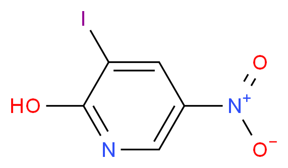 3-Iodo-5-nitropyridin-2-ol_分子结构_CAS_25391-58-6)