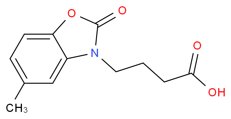 4-(5-Methyl-2-oxo-benzooxazol-3-yl)-butyric acid_分子结构_CAS_)