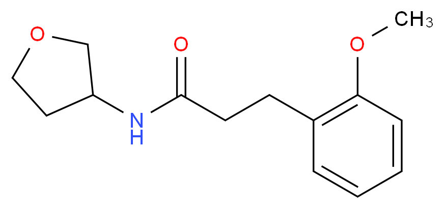 3-(2-methoxyphenyl)-N-(tetrahydrofuran-3-yl)propanamide_分子结构_CAS_)