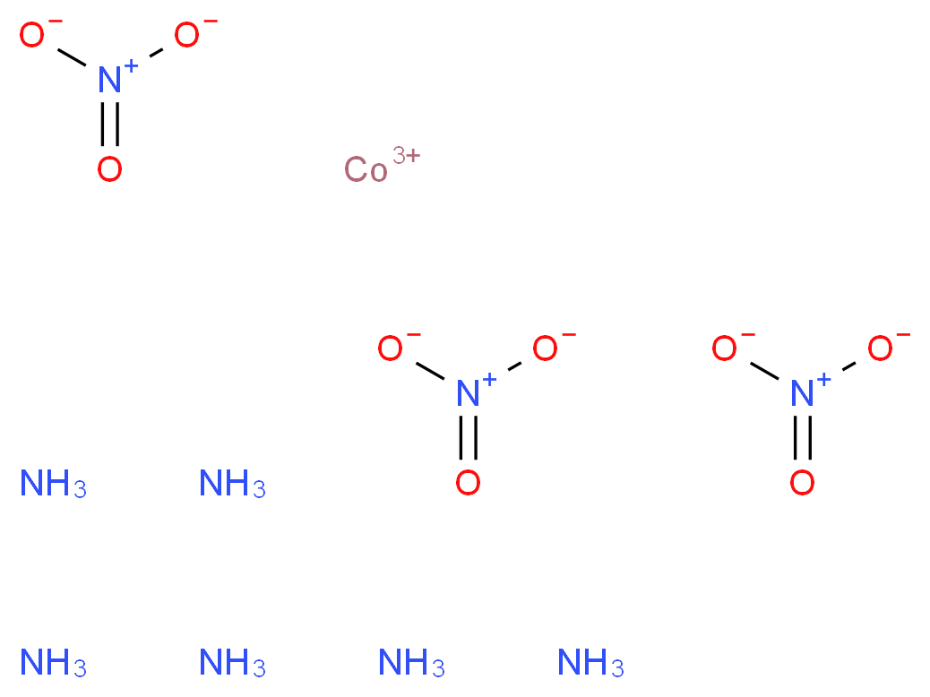 cobalt(3+) ion hexaamine trinitrate_分子结构_CAS_10534-86-8