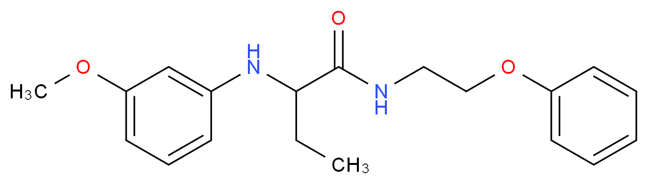 2-[(3-methoxyphenyl)amino]-N-(2-phenoxyethyl)butanamide_分子结构_CAS_)