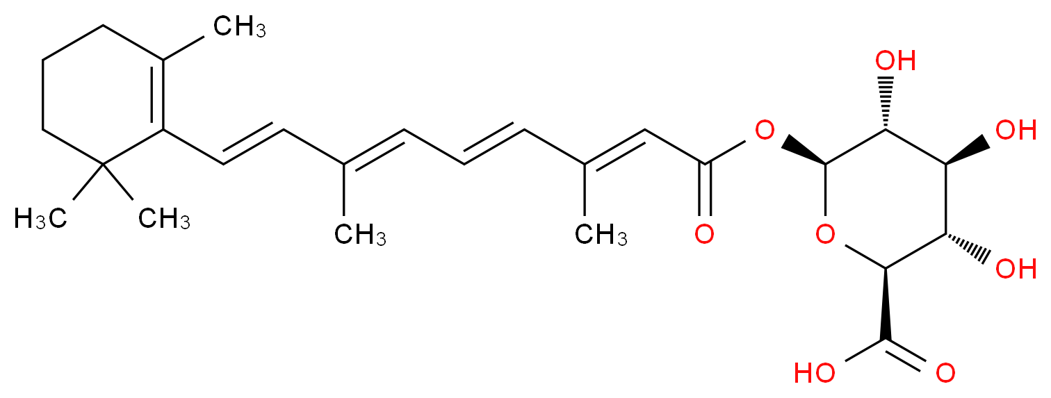 all-trans Retinoyl β-D-Glucuronide, >85% By HPLC_分子结构_CAS_401-10-5)