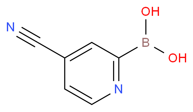 (4-cyanopyridin-2-yl)boronic acid_分子结构_CAS_1072946-01-0