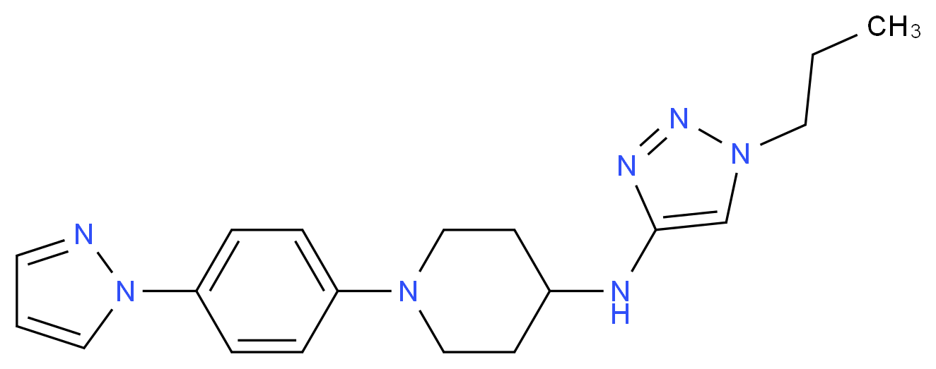 N-(1-propyl-1H-1,2,3-triazol-4-yl)-1-[4-(1H-pyrazol-1-yl)phenyl]-4-piperidinamine_分子结构_CAS_)