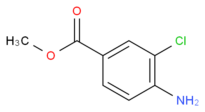 methyl 4-amino-3-chlorobenzoate_分子结构_CAS_84228-44-4