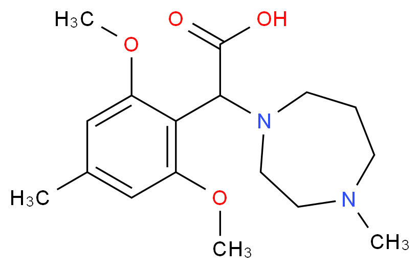(2,6-dimethoxy-4-methylphenyl)(4-methyl-1,4-diazepan-1-yl)acetic acid_分子结构_CAS_)
