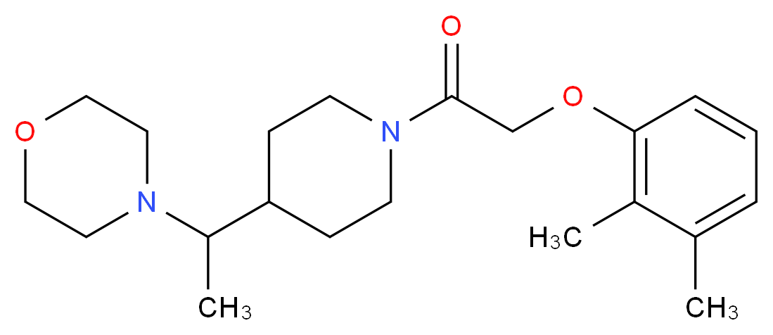 4-(1-{1-[(2,3-dimethylphenoxy)acetyl]-4-piperidinyl}ethyl)morpholine_分子结构_CAS_)