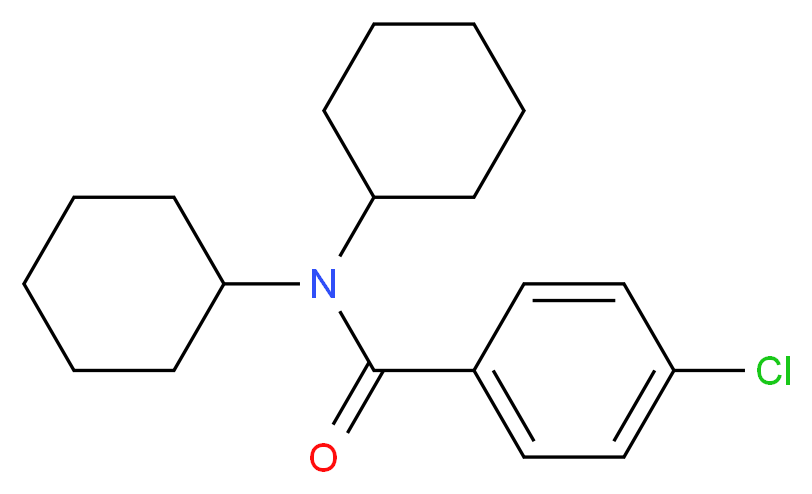 4-chloro-N,N-dicyclohexylbenzamide_分子结构_CAS_349089-31-2