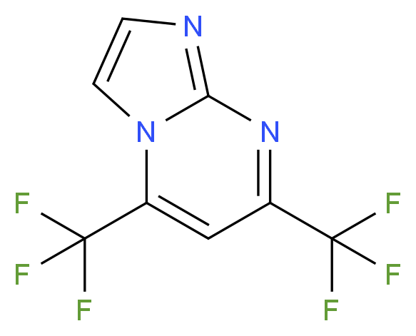 5,7-Bis(trifluoromethyl)imidazo[1,2-a]pyrimidine_分子结构_CAS_1027511-38-1)