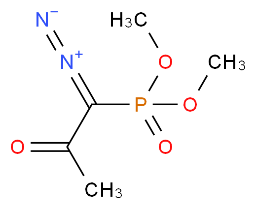 dimethyl (1-diazo-2-oxopropyl)phosphonate_分子结构_CAS_90965-06-3