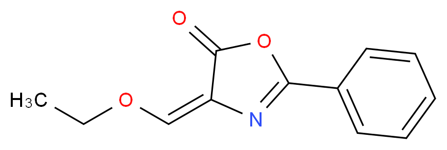 4-ETHOXYMETHYLENE-2-PHENYL-2-OXAZOLIN-5-ONE_分子结构_CAS_15646-46-5)