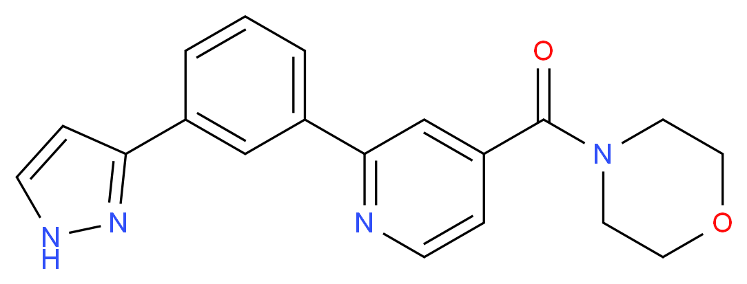 4-{2-[3-(1H-pyrazol-3-yl)phenyl]isonicotinoyl}morpholine_分子结构_CAS_)