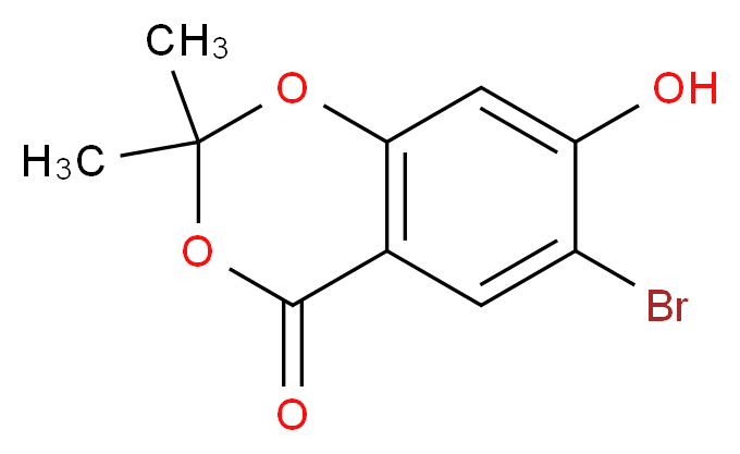 6-bromo-7-hydroxy-2,2-dimethyl-2,4-dihydro-1,3-benzodioxin-4-one_分子结构_CAS_531501-41-4